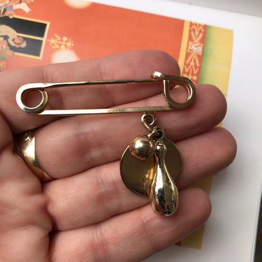 1960s Novelty Bowling Safety Pin Jewelry Bloomers and Frocks